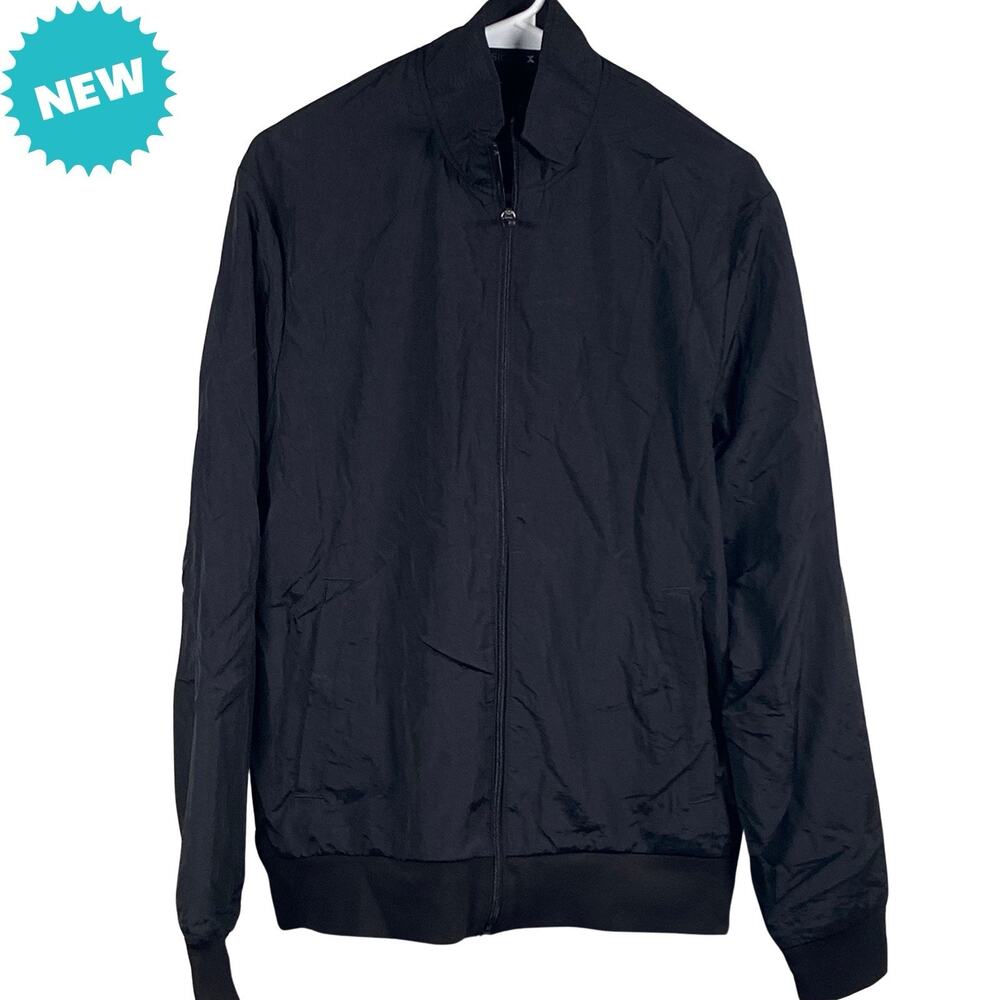 Xersion Jacket Men’s Size Small Black Woven Bomber Pockets Full Zip New $55 MSRP
